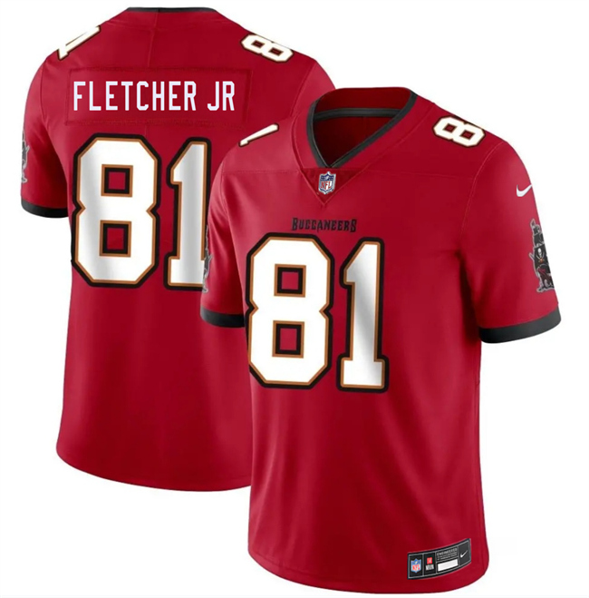 Men's Tampa Bay Buccaneers #81 Kenny Fletcher Jr Red 2026 Draft Vapor Limited Stitched Jersey