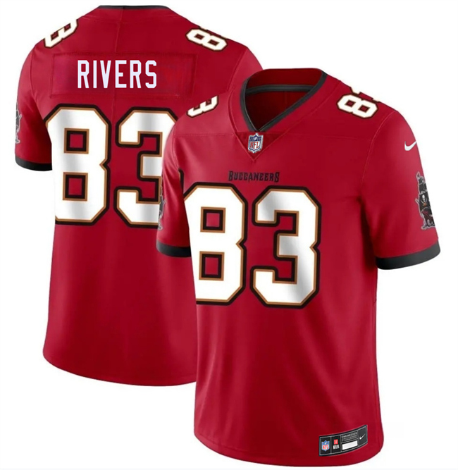 Men's Tampa Bay Buccaneers #83 Eric Rivers Red 2026 Draft Vapor Limited Stitched Jersey