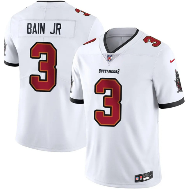 Men's Tampa Bay Buccaneers #3 Rueben Bain Jr White 2026 Draft Vapor Limited Stitched Jersey