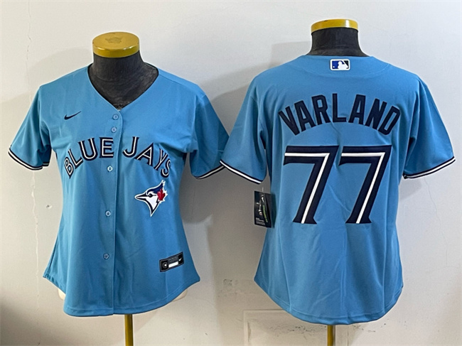 Youth Toronto Blue Jays #77 Louis Varland Blue Stitched Baseball Jersey