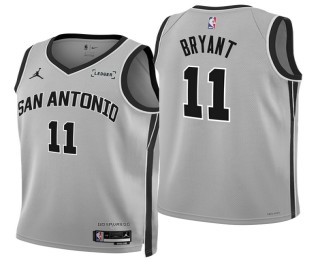 Men's San Antonio Spurs #11 Carter Bryant Grey 2025-2026 Statement Edition Swingman Jersey