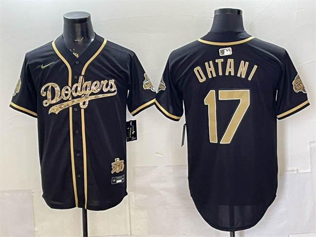 Men's Los Angeles Dodgers #17 Shohei Ohtani Black 2026 Armed Forces Day Stitched Baseball Jersey