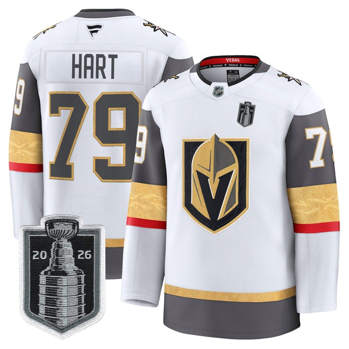 Men's Vegas Golden Knights #79 White 2026 Stanley Cup Final Patch Home Stitched Hockey Jersey