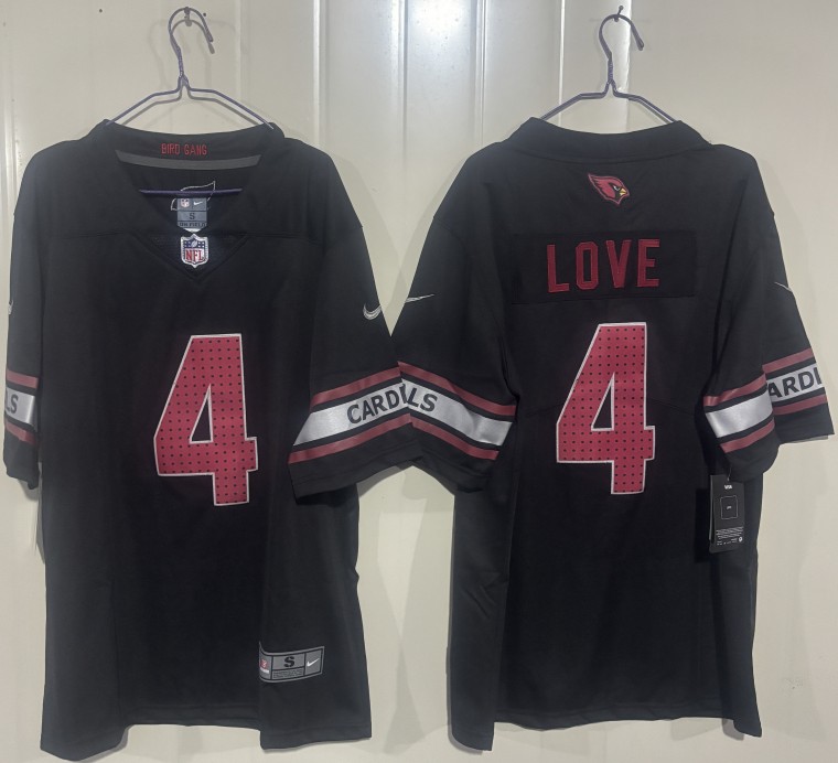 Men's Arizona Cardinals #4 Jeremiyah Love Black 2026 Draft Vapor Untouchable Limited Stitched Jersey
