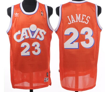 Cleveland Cavaliers #23 LeBron James Cav Orange Swingman Throwback Jersey