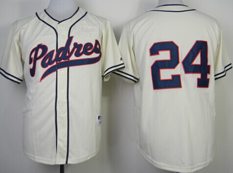San Diego Padres #24 Cameron Maybin 1948 Cream Jersey San Diego Padres #24 Cameron Maybin 1948 Cream Jersey