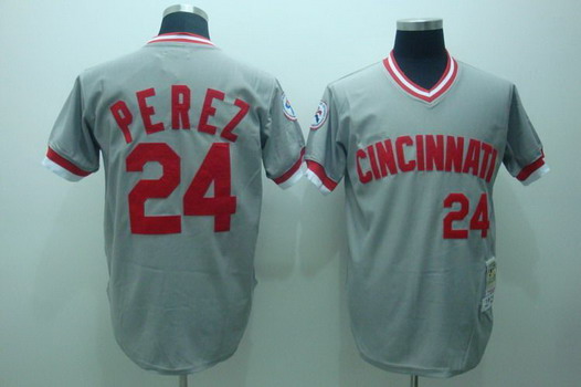 Cincinnati Reds #24 Tony Perez 1976 Gray Throwback Jersey Cincinnati Reds #24 Tony Perez 1976 Gray Throwback Jersey