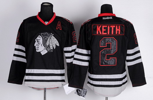 Chicago Blackhawks #2 Duncan Keith Black Ice Jersey Chicago Blackhawks #2 Duncan Keith Black Ice Jersey
