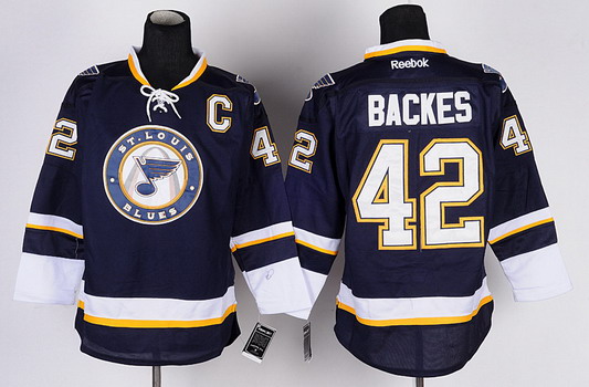 St. Louis Blues #42 David Backes Navy Blue Third Jersey St. Louis Blues #42 David Backes Navy Blue Third Jersey