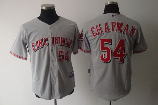 Cincinnati Reds #54 Aroldis Chapman Gray Jersey Cincinnati Reds #54 Aroldis Chapman Gray Jersey