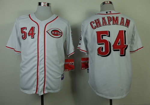 Cincinnati Reds #54 Aroldis Chapman White Jersey Cincinnati Reds #54 Aroldis Chapman White Jersey