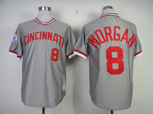 Cincinnati Reds #8 Joe Morgan 1976 Gray Throwback Jersey Cincinnati Reds #8 Joe Morgan 1976 Gray Throwback Jersey